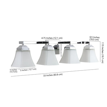 Staunton Iron/Glass Modern Cottage LED Vanity Light